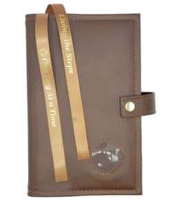 Big Book Regular Hardback – Medallion Holder with Snap/Bookmarks/Penholder (Brown) DDBAA0405