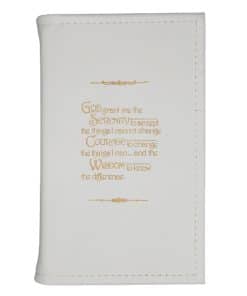 Big Book Regular Hardback – Serenity Prayer with Paperboard(White) SCR0110