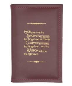 Big Book Small Paperback - Serenity Prayer with Paperboard(Burgundy) SM0104