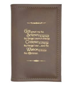 Big Book Small Paperback - Serenity Prayer with Paperboard(Brown) SM0105