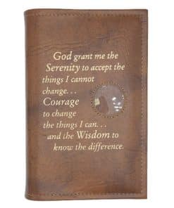 Al-Anon Twelve and Twelve Reg Hardback - Serenity Prayer/Med holder(Tan) TTR0703