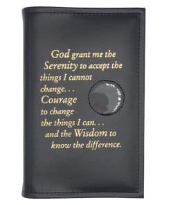Al-Anon Twelve and Twelve Reg Hardback - Serenity Prayer/Med holder(Black) TTR0706