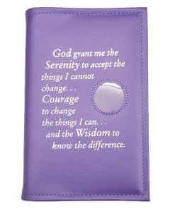 Al-Anon Twelve and Twelve Reg Hardback - Serenity Prayer/Med holder(Purple) TTR0708