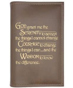 12n12 Hardback (Reg Size) Book Cover - Serenity Prayer(Brown) TTR0105
