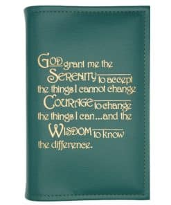 12n12 Hardback (Reg Size) Book Cover - Serenity Prayer(Green) TTR0107