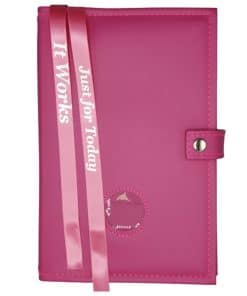 DOUBLE Cover for Hardback Reg Size NA Basic Text(6th Ed) OR Traditions...AND... It Works OR Living Clean w Medallion Holder(Pink) DDBNA60409