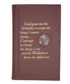Basic Text(6th Ed) Paperback Reg Size, Book Cover with Serenity Prayer/Medallion Holder(Burgundy) DRGP0704