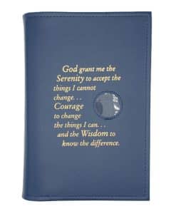 LARGE PRINT Paperback 12n12, Book Cover - Serenity Prayer/Medallion Holder & Paperboard (Blue)TTGP0701