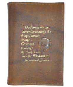 LARGE PRINT Paperback 12n12, Book Cover - Serenity Prayer/Medallion Holder & Paperboard (TAN)TTGP0703