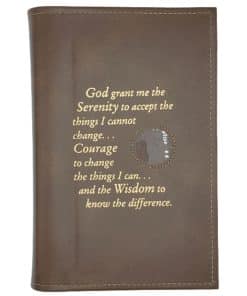 LARGE PRINT Paperback 12n12, Book Cover - Serenity Prayer/Medallion Holder & Paperboard (BROWN)TTGP0705