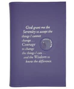 LARGE PRINT Paperback 12n12, Book Cover - Serenity Prayer/Medallion Holder & Paperboard (PURPLE)TTGP0708