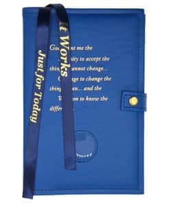 NA Double Recover Book Cover with Serenity Prayer and Medallion Holder
