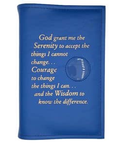 Single Recovery Book Cover with Serenity Prayer and Coin Holder